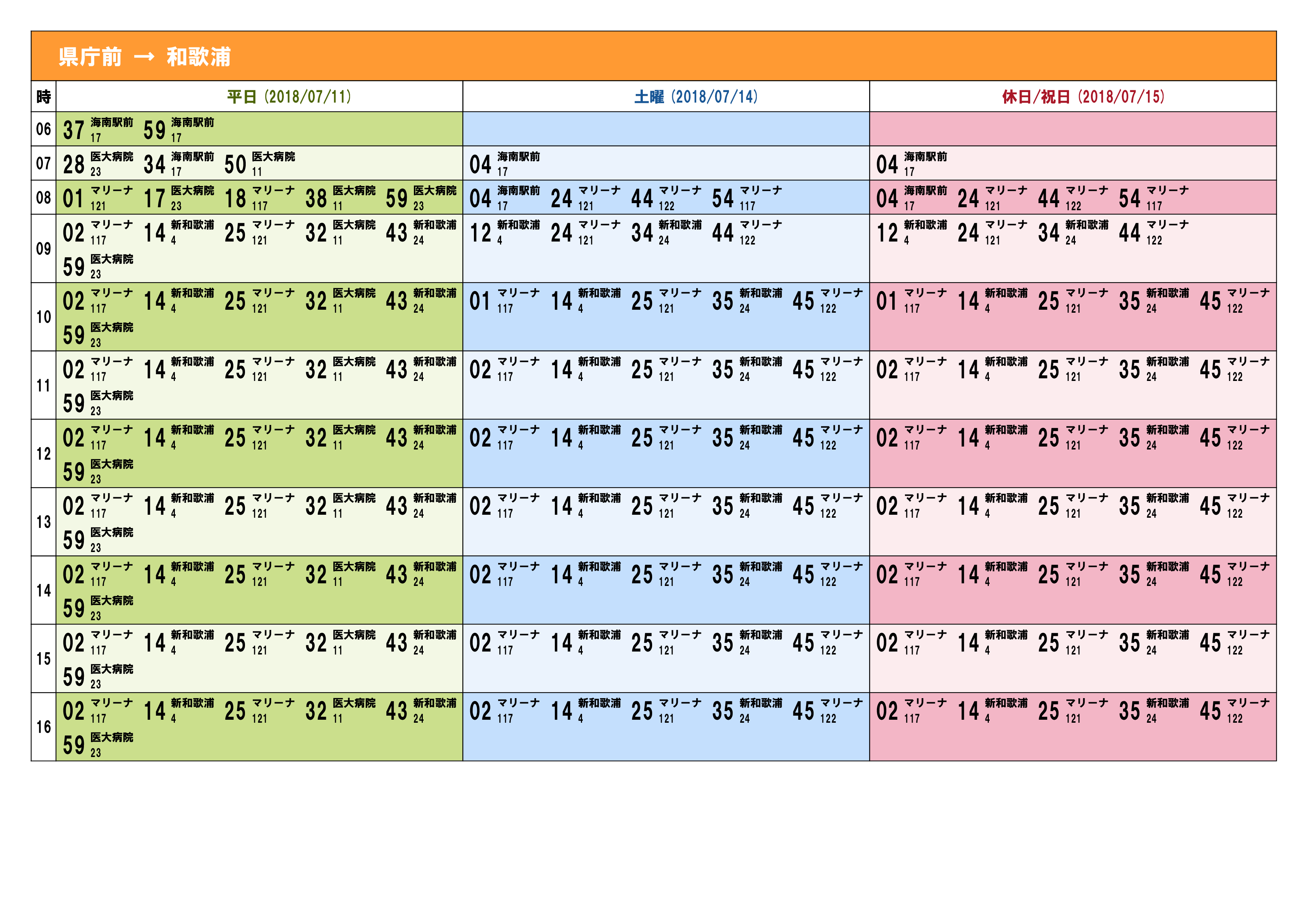 和歌山 バス 時刻 表